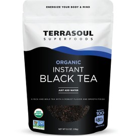 Terrasoul Superfoods Organic Instant Black Tea, 3.5oz – Premium, Bold & Smooth Flavor, USDA Organic