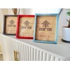 Blue Wooden Picture Frames 8.5x11 Set of 2 - Natural