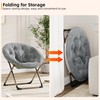 Saucer Chair, Comfy Chair Faux Fur Lounge Moon Chair with