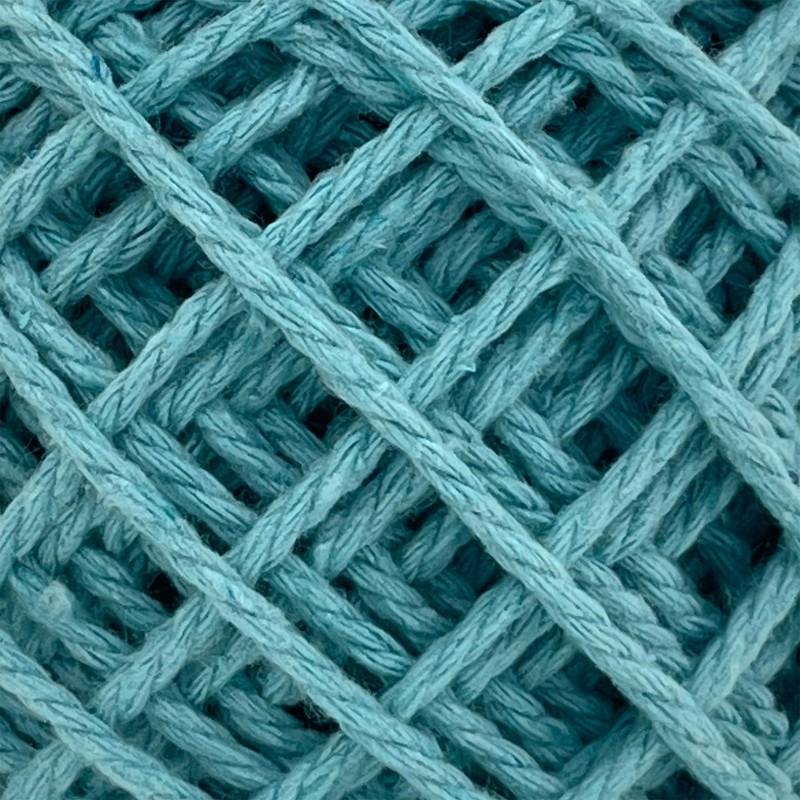 MAKRAMA Cuerda de Algodón 2mm Macramé Kit 3pz 300gr (Aquamarine)