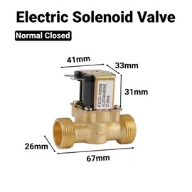 2 Way Water Inlet Magnet 240V Electric Solenoid Valve for Water, 15mm Solenoid Valve 240V Ventil 230V 3 Normal Closed Electric Solenoid Valve AC 220V 240V