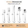 Silverware Set for 8, 40 Piece Stainless Steel Flatware Cutlery