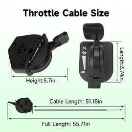 XIKOBY 746P06891 Throttle Choke Cable Compatible with Cub Cad-et ZT1-54 ZT1-50 ZT1-46 ZT1-42 ZT2-60 ZTS1-50 ZTS1-46 ZTS1-42 ZTS2-54 ZTS2-60 KH FAB Lawn Mower, 51" Engine Control Cable 746-06891 Parts