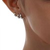 Silver Hoops Earrings for Women, 14K Silver Plated Huggie Hoop