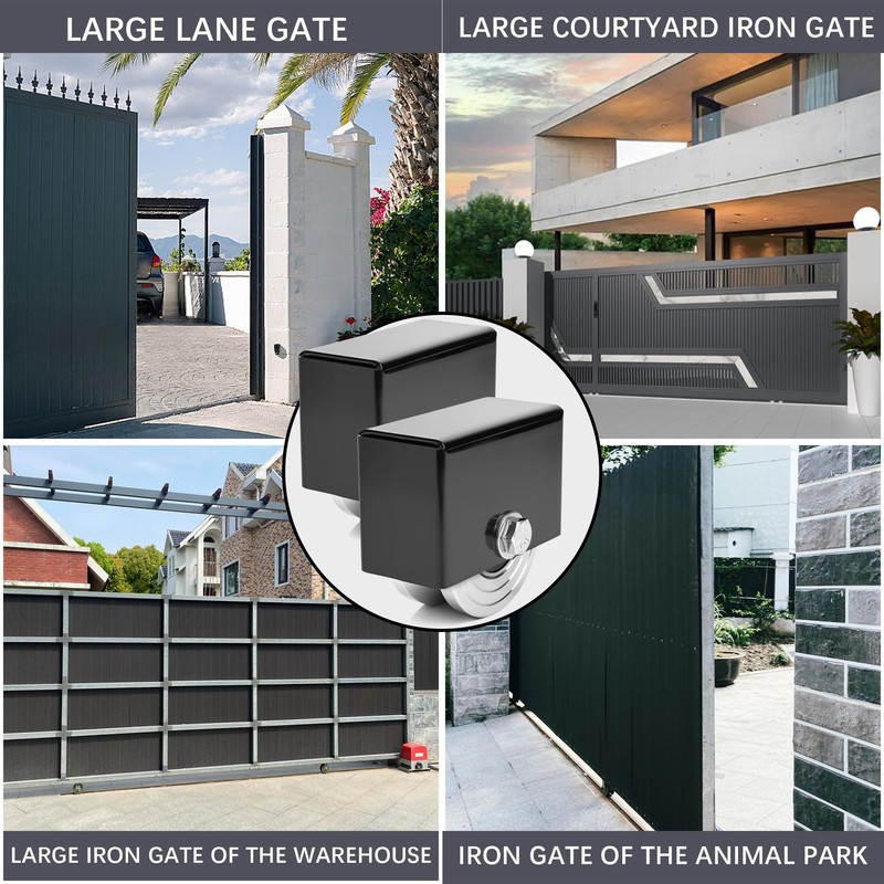 2 Pack 4" V-Groove Slide Gate Wheel with Welded Bracket