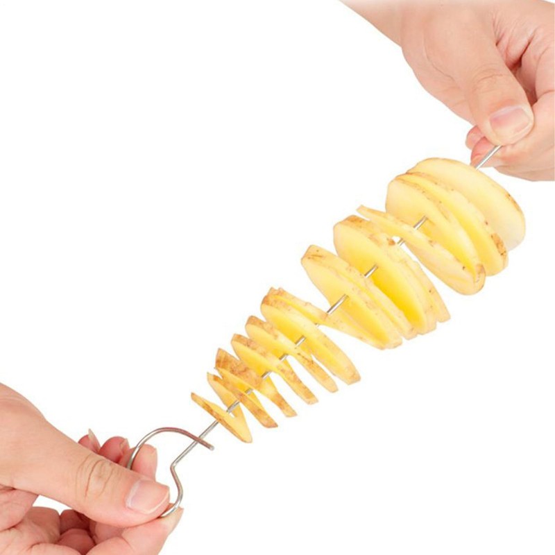 Spiral Potato Cutter,Kitchen Spiralizer for Carrot | Manual Spiral Slicing