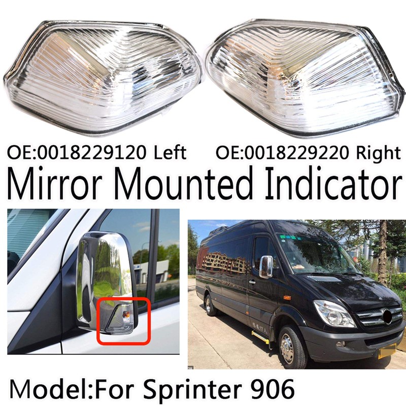 Aegena Sprinter Van Left Right Side Mirror Turn Signal Indicator