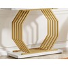 LITTLE TREE 40 Inch Console Table 1, White and Gold