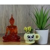 BUDDHO Buddha overcoming Temptations Buddha Statue 4" H Poly Resin