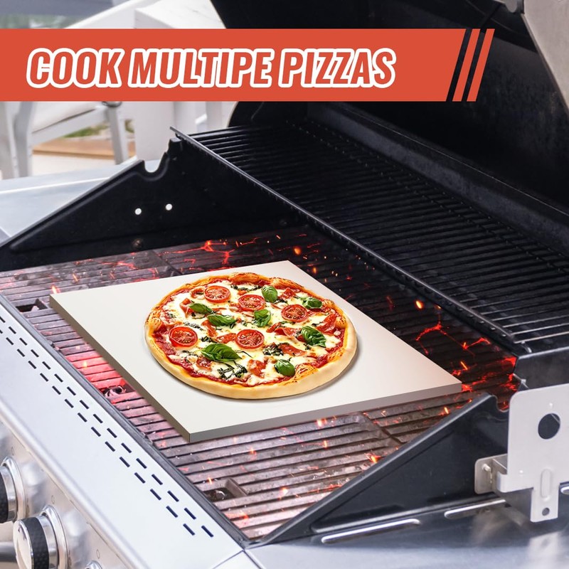 18'' Square Pizza Stone Baking Stone Cordierite Bread Stone for