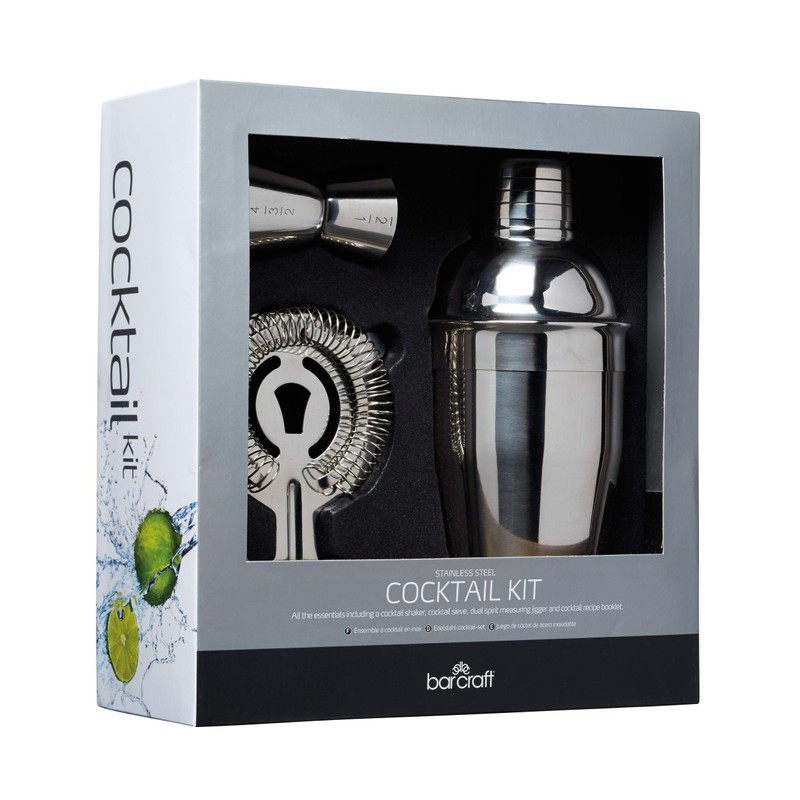 BarCraft KCDLBSET3 Cocktail Making Set with Recipe Leaflet in Gift