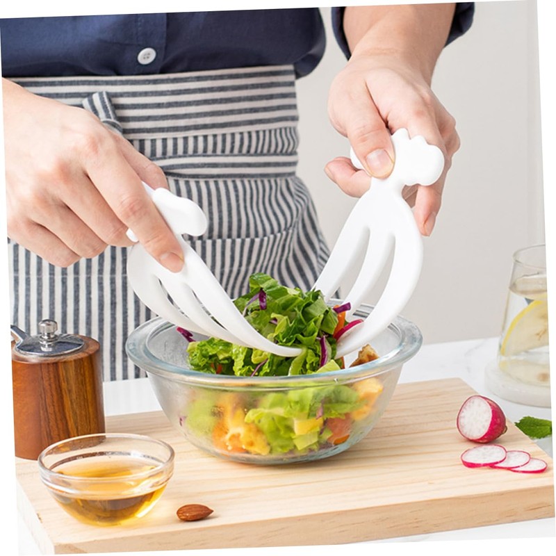 BIUDECO Pcs Salad Hands Forks Reusable Salad Claw Short Handle