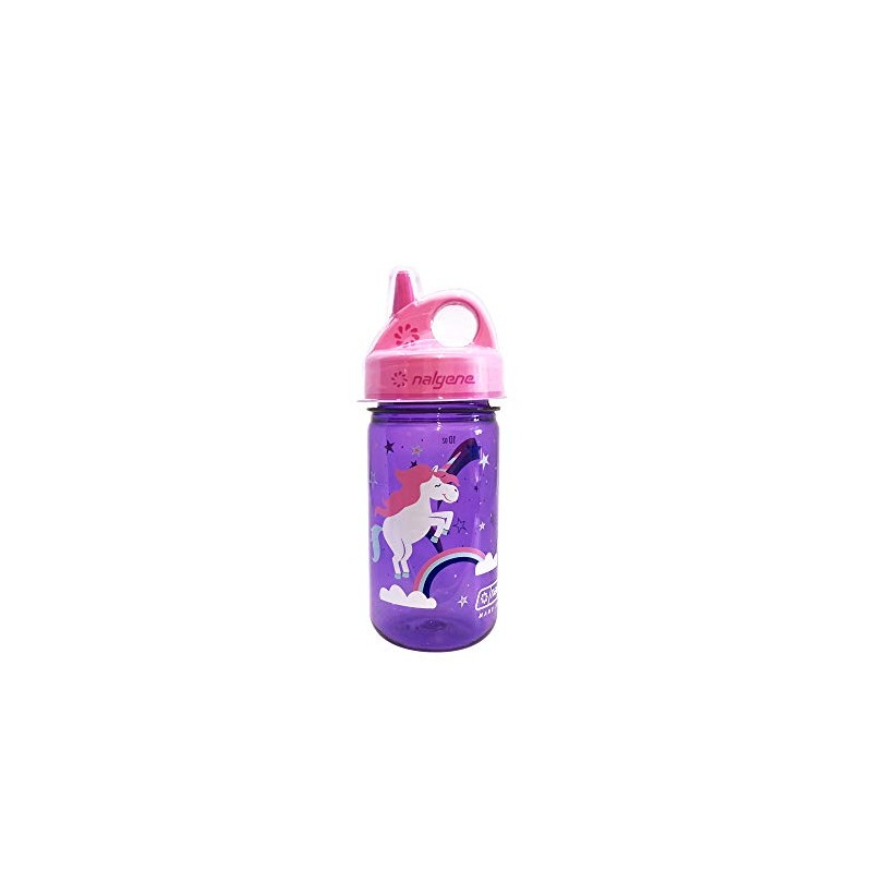 NALGENE 2182-2912 Grip-n-Gulp w/Cover Unicorn, Purple, One Size