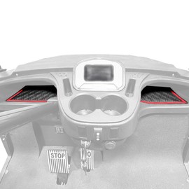 Xtreme Mats Dash Mats and Golf Cart Cubby Inserts Compatible with ICON/Advanced EV - RED Trim - Surface Protection for Golf Car Dash Areas