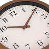 Topkey 12 Inch Round Silent Wall Clock with Wooden Hour