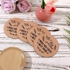 4pcs Wooden Drink Coasters, 4 Inch Round Wood Cup Rustic