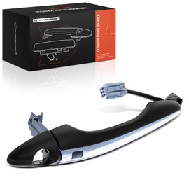A-Premium Front Left Driver Side Exterior Door Handle Compatible with Kia Optima 2012 2013, with Smart Entry, Primed Black Housing with Chrome Trim, Replace# 82651-4C020, 82651-4C020EB