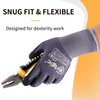 Brigic Safety Work Gloves Micro Foam Nitrile Coated, High-density Nylon