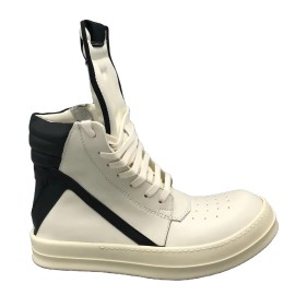 2026 Rick High Top Walking Black Flat Sport shoes women designer luxury brand men women Designer High Top SneakersColor: White, US Size: 12