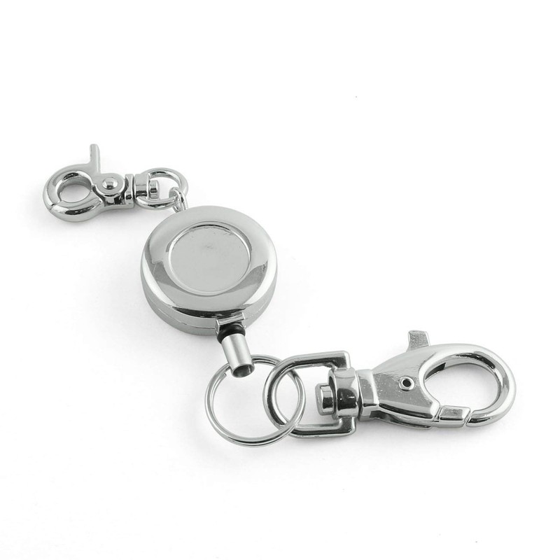 JCBIZ 1PCS Retractable Key Chain with Hook Zinc Alloy High