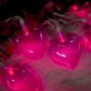 Couah Pink Heart LED String Lights 8.5Ft Mother's Day Lights
