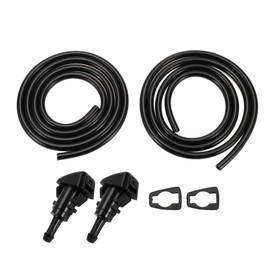 TUCKBOLD Washer Nozzle Fits Jeep Patriot 2009-2017 Front Black Window Washer Nozzle No.5303834AB 2 Gaskets 2 Pcs 1 Meter Fluid Hose 1 Set