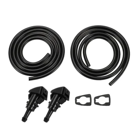 TUCKBOLD Washer Nozzle Fits Jeep Patriot 2009-2017 Front Black Window Washer Nozzle No.5303834AB 2 Gaskets 2 Pcs 1 Meter Fluid Hose 1 Set