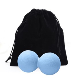 Xensamy Double Lacrosse Massage Balls-Peanut Massage Balls and Fascia Ball for Relieve Muscle Fascia Fatigue, Relax Muscles Massage Ball for Foot and Back (Blue)