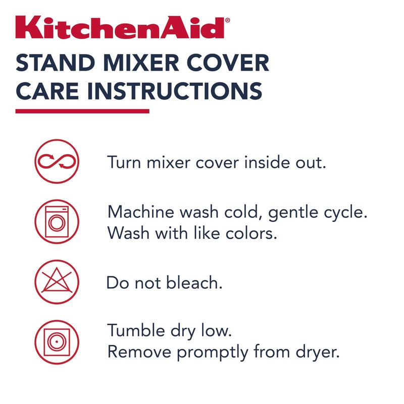 KITCHENAID Fitted Tilt-Head Stand Mixer Cover with Storage Pocket, Quilted