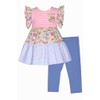 Bonnie Jean Girls 12M-6X Embroidered Tunic Top Legging Pant Set