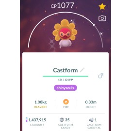 Pokémon Go Shiny Castform Fire Trade! Reg Or 30 Day Friends! *See Description*