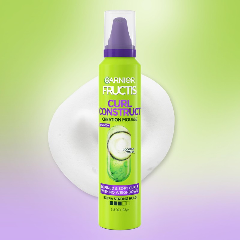 Garnier Fructis Style Curl Construct Creation Mousse, 6.8 Oz, 1