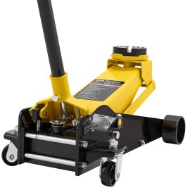 3 Ton (6614 Lbs) Capacity Steel Racing Floor Jack Low Profile Single Piston Quick Lift Pump Car Jacks with Foot Pedal HDefault: Default
