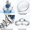 Taxau Armbanduhren für Frauen Silber Luxus Uhren Edelstahl Wasserdicht Analog