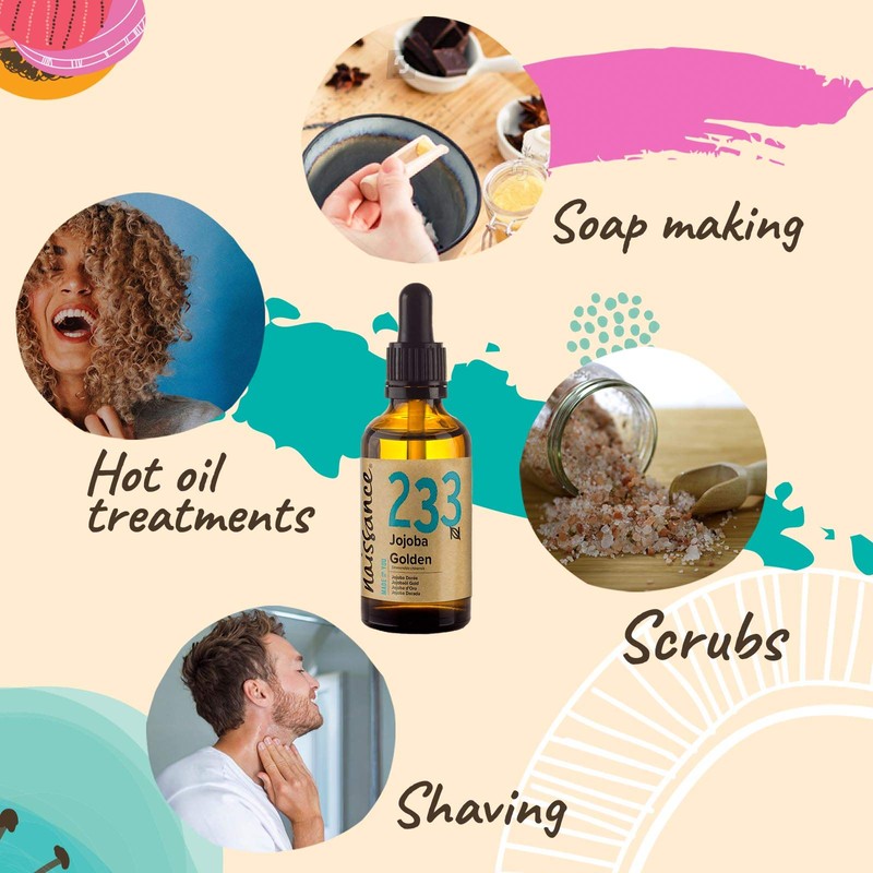 Naissance Jojoba Oil Gold (No. 233), 50 ml 100% Pure