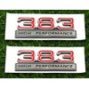 2pcs 383 6.2L High Performance Engine Emblems Badge 3D Decals