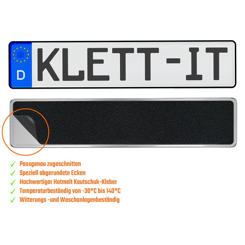 LP A160-1 Number Plate Holder Frameless Original Velcro IT Number