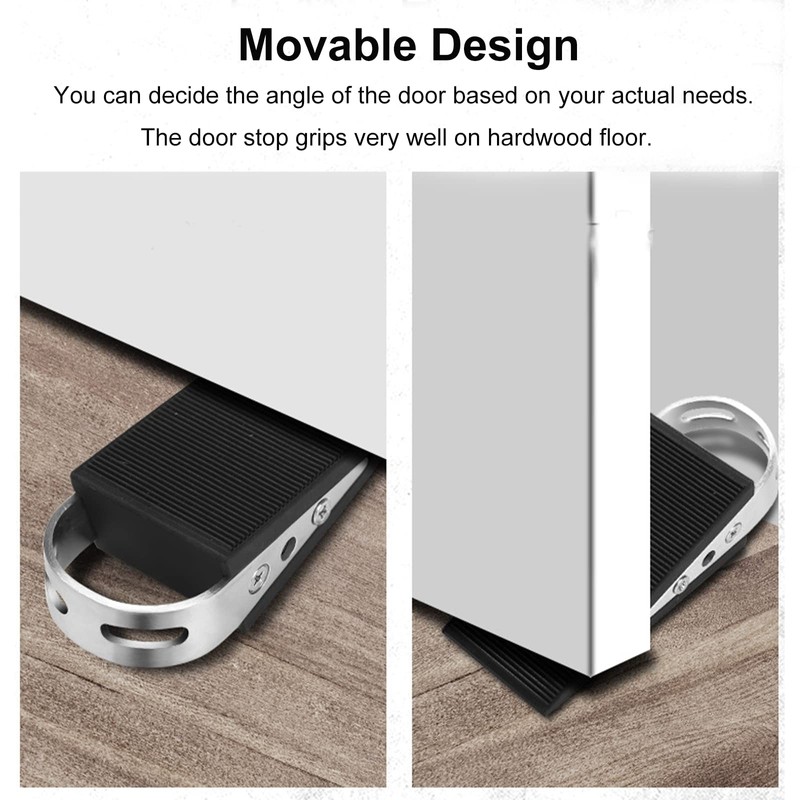Door Stoppers, 2 Pack Heavy Duty Door Wedge Stopper to