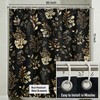 EGLGCC Vintage Floral Shower Curtain, Black Gold, 12 Hooks, 60"