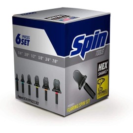 Diversitech|Spin Flaring Spin Set 6 Tools Per Set: 1/4in, 3/8in, 1/2in, 5/8in, 3/4in, 7/8in F6000