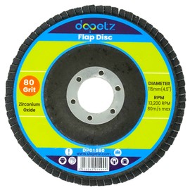 Dapetz ® Flap Discs 80 Grit 115mm Zirconia Pack of 2 Grinding Discs Zirconium Sanding Discs for 4.5" Angle Grinder to Sanding Grinding Metal Wood and Stainless Steel