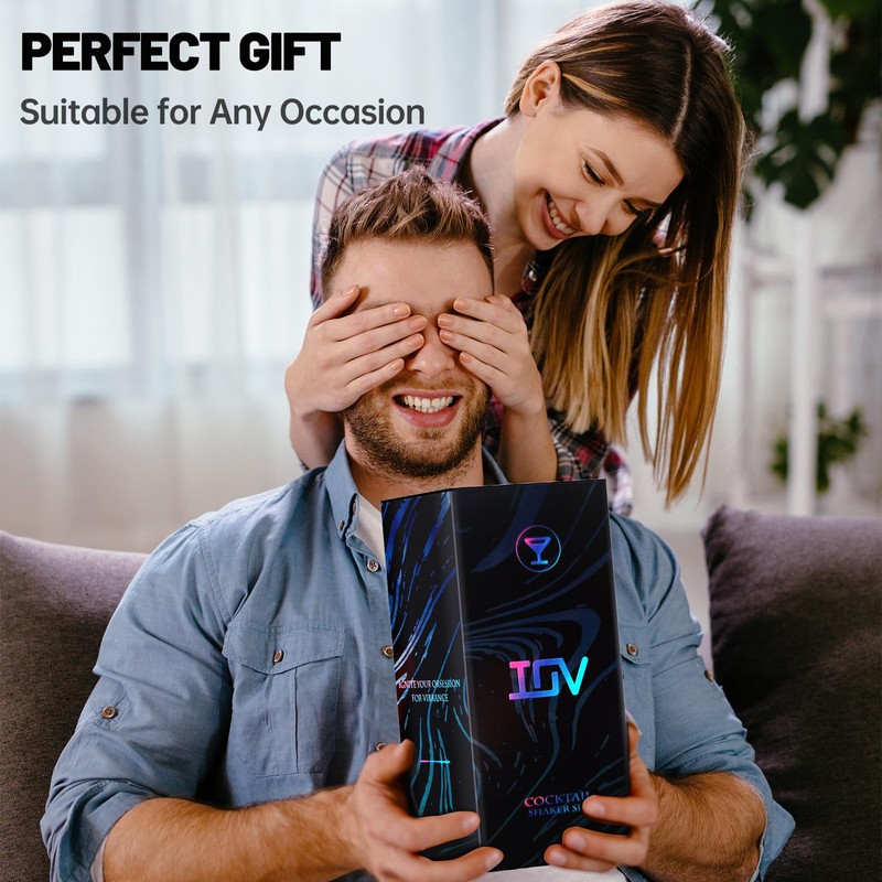 IOV Boston Cocktail Shaker Bar Set, Bartender Kit Drink Mixer