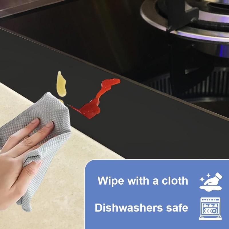 Silicone Stove Gap Covers Folding,25 Inches Stove Gap Filler 2pcs,Kitchen