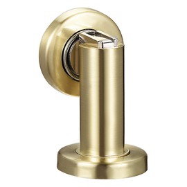 sourcing map Zinc Alloy Door Magnetic Catch Holder Stopper Doorstop Brushed Screw Floor Mount Bright Gold