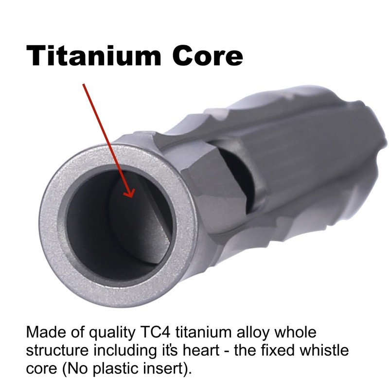 Titanium Whistle EDC Whistle Emergency Survival Safety Loud 120dB Whistle