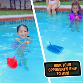 Hasbro Battleship Splash Game  Backyard Pool Water Toys for Outdoor Summer Fun