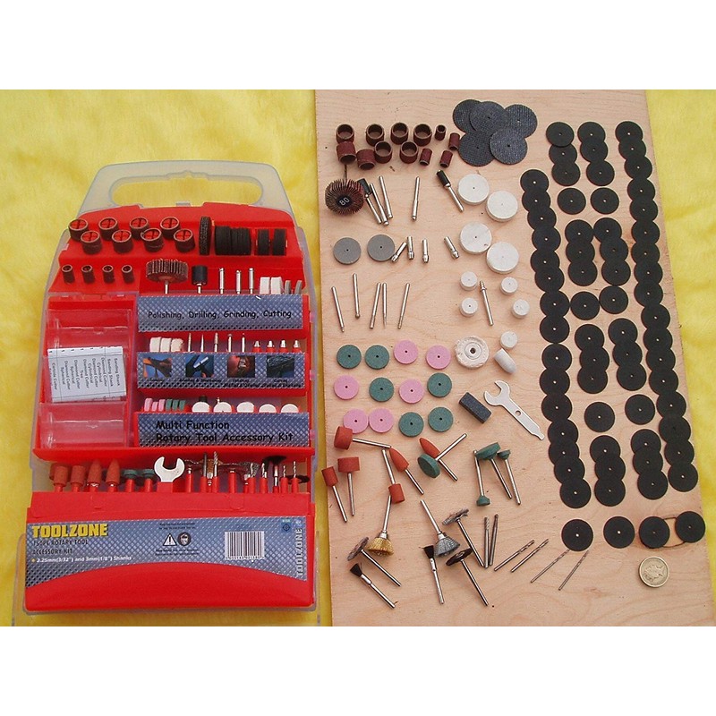 Toolzone 150pc Mini Drill Rotary Accessory Kit