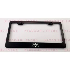Unbranded Toyota Logo Engrave Etched Stainless Steel Finished License  Frame Holder