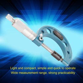 External Micrometer Stainless Steel High Accuracy Outside Micrometer Thickness Gauge with Key 0.01 mm External Micrometer Tool for Precise Measuring of Material Thicknesses (25-50 mm)