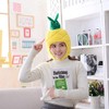 Bestmaple Tomato Cap Plush Watermelon Hat Cover, pineapple